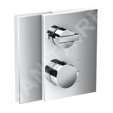 Axor Edge - Robinet thermostatique de douche encastré avec robinet d'arrêt, chrome 46750000