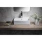 KUBE X lavabo en céramique 45x35cm, bord inférieur groud, blanc ExtraGlaze KUBE X lavabo en céramique 45x35cm, bord inférieur groud, blanc ExtraGlaze