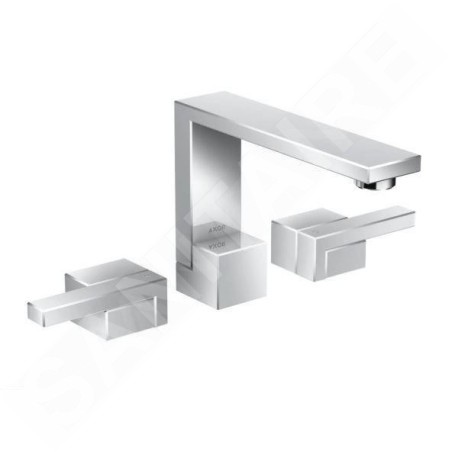 Axor Edge - Mélangeur de lavabo avec bonde, 3 trous, chrome 46050000