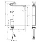 Axor Edge - Mitigeur de lavabo avec bonde, chrome 46031000