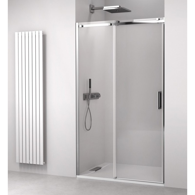 THRON SQUARE porte de douche 1000 mm, rouleaux carrés, verre clair THRON SQUARE porte de douche 1000 mm, rouleaux carrés, verre clair