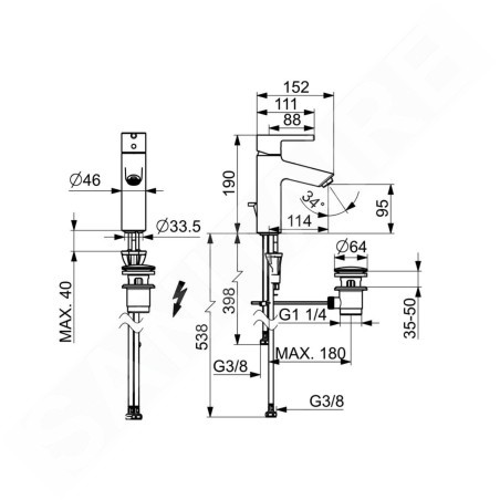 Hansa Vantis - Mitigeur de lavabo avec vidage, chrome 52461167