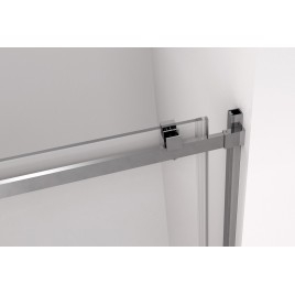 THRON SQUARE porte de douche 1200 mm, rouleaux carrés, verre clair