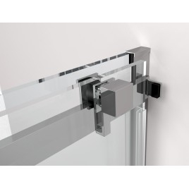 THRON SQUARE porte de douche 1200 mm, rouleaux carrés, verre clair
