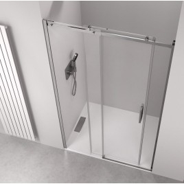 Porte douche THRON ROUND 1300 mm, rouleaux ronds, verre clair
