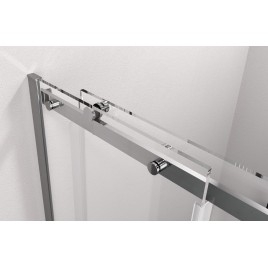 Porte douche THRON ROUND 1300 mm, rouleaux ronds, verre clair