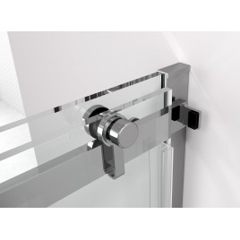 Porte douche THRON ROUND 1300 mm, rouleaux ronds, verre clair