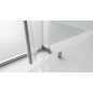 Porte douche THRON ROUND 1300 mm, rouleaux ronds, verre clair Porte douche THRON ROUND 1300 mm, rouleaux ronds, verre clair
