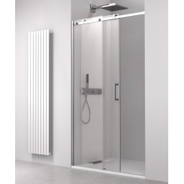 THRON SQUARE porte de douche 1300 mm, rouleaux carrés, verre clair