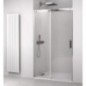 THRON SQUARE porte de douche 1400 mm, rouleaux carrés, verre clair