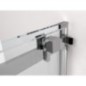 THRON SQUARE porte de douche 1400 mm, rouleaux carrés, verre clair