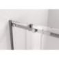 THRON SQUARE porte de douche 1400 mm, rouleaux carrés, verre clair