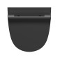 COMMUNITY retour inlet urinal avec des trous de couvercle 31x54,5cm, noir mat