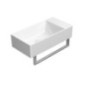 KUBE X lavabo en céramique 50x25cm, pas de trou de robinet, droite/gauche, blanc ExtraGlaze KUBE X lavabo en céramique 50x25cm, pas de trou de robinet, droite/gauche, blanc ExtraGlaze