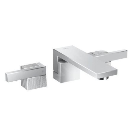 Axor Edge - Mélangeur de lavabo avec bonde, 3 trous, chrome/coupe diamant 46061000
