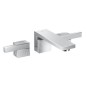 Axor Edge - Mélangeur de lavabo avec bonde, 3 trous, chrome/coupe diamant 46061000
