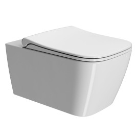 NUBES Soft Fermer siège de toilette, blanc/chrome