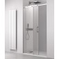 THRON SQUARE porte de douche 1500 mm, rouleaux carrés, verre clair THRON SQUARE porte de douche 1500 mm, rouleaux carrés, verre clair