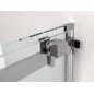 THRON SQUARE porte de douche 1500 mm, rouleaux carrés, verre clair THRON SQUARE porte de douche 1500 mm, rouleaux carrés, verre clair