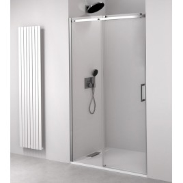 Porte douche THRON ROUND 1600 mm, rouleaux ronds, verre clair