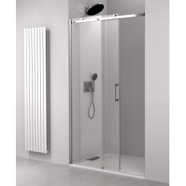 Porte douche THRON ROUND 1600 mm, rouleaux ronds, verre clair