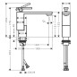 Axor Edge - Mitigeur de lavabo avec bonde, chrome 46010000