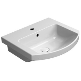 Lavabo en céramique NORM courbé 51x45cm, blanc ExtraGlaze
