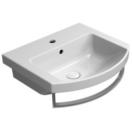 Lavabo en céramique NORM courbé 51x45cm, blanc ExtraGlaze