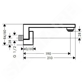 Axor Edge - Bec déverseur, chrome 46410000