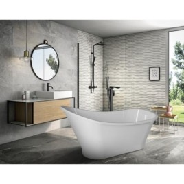 LUTON Freestanding Bath 159x73x80cm, White