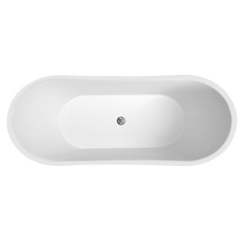 OXFORD Bain de haute qualité 161x65x65cm, Blanc