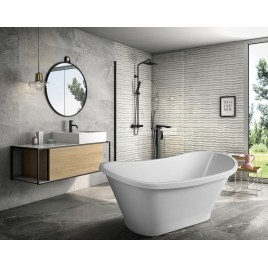OXFORD Bain de haute qualité 161x65x65cm, Blanc