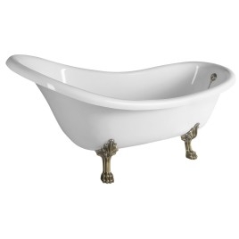 BRIXTON Freestanding Bath 174x83x81 cm, Bronze Legs, blanc