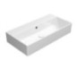 KUBE X lavabo en céramique 70x37cm, pas de trou de robinet, blanc ExtraGlaze KUBE X lavabo en céramique 70x37cm, pas de trou de robinet, blanc ExtraGlaze