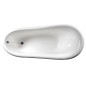 RETRO Freestanding Bath 147x69,5x67,5cm, Chrome Matt Legs, Blanc