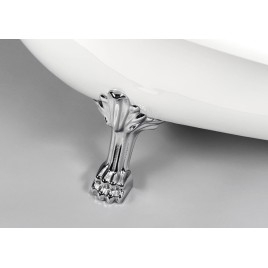 RETRO Freestanding Bath 147x69,5x67,5cm, Chrome Matt Legs, Blanc