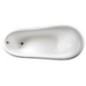 RETRO Freestanding Bath 147x69,5x67,5cm, White Legs, Blanc