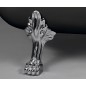 RETRO Freestanding Bath 147x69,5x67,5cm, Chrome Matt Legs, noir/blanc (RAL9005)