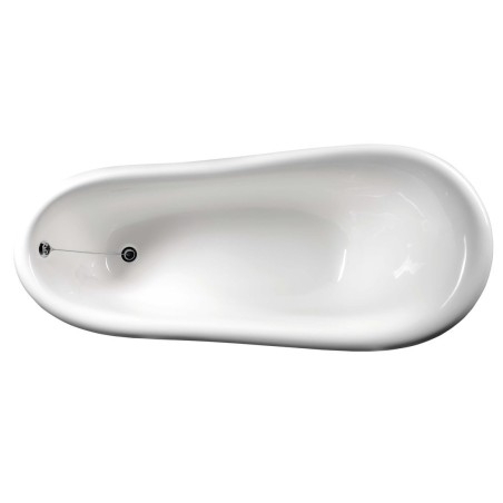 RETRO Freestanding Bath 147x69,5x67,5cm, White Legs, black/white (RAL9005)