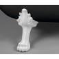 RETRO Freestanding Bath 147x69,5x67,5cm, White Legs, black/white (RAL9005)
