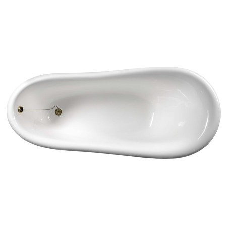 RETRO Freestanding Bath 147x69,5x67,5cm, Bronze Jambes, noir/blanc (RAL9005)