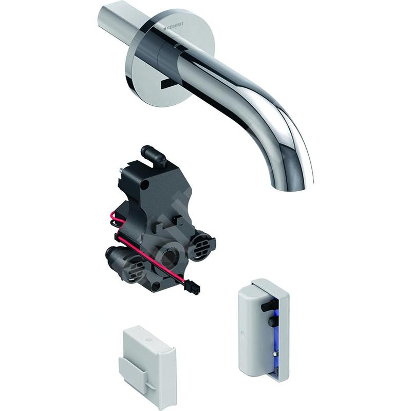 Geberit Piave - Mitigeur de lavabo électronique Plave encastré, avec mélangeur, longueur : 220 mm, alimentation par le Geberit Piave - Mitigeur de lavabo électronique Plave encastré, avec mélangeur, longueur : 220 mm, alimentation par le