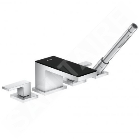 Axor MyEdition - Mitigeur de baignoire à monter au sol, chrome/verre noir 47430600