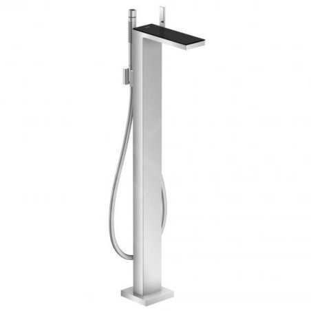 Axor MyEdition - Mitigeur de baignoire à monter au sol, chrome/verre noir 47440600