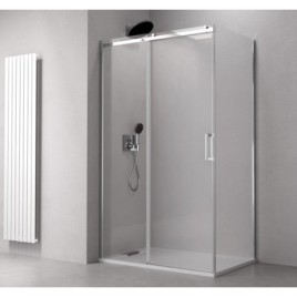 THRON ROUND Écran de douche carré 1000x1000mm, Rollers ronds