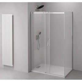 THRON ROUND Écran de douche carré 1000x1000mm, Rollers ronds