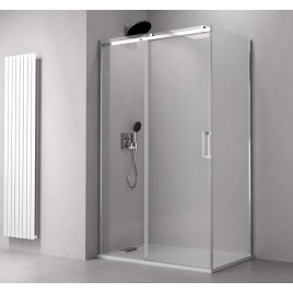 THRON ROUND Écran de douche rectangulaire 1100x700mm, Rollers ronds