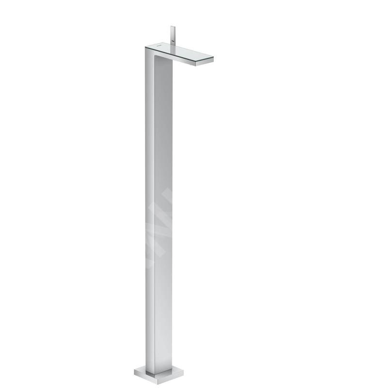 Axor MyEdition - Mitigeur de lavabo à monter au sol avec garniture de vidage Push-Open, chrome/verre mirroir 47040000
