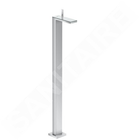 Axor MyEdition - Mitigeur de lavabo à monter au sol avec garniture de vidage Push-Open, chrome/verre mirroir 47040000