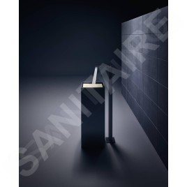 Axor MyEdition - Mitigeur de lavabo à monter au sol avec garniture de vidage Push-Open, chrome/verre mirroir 47040000